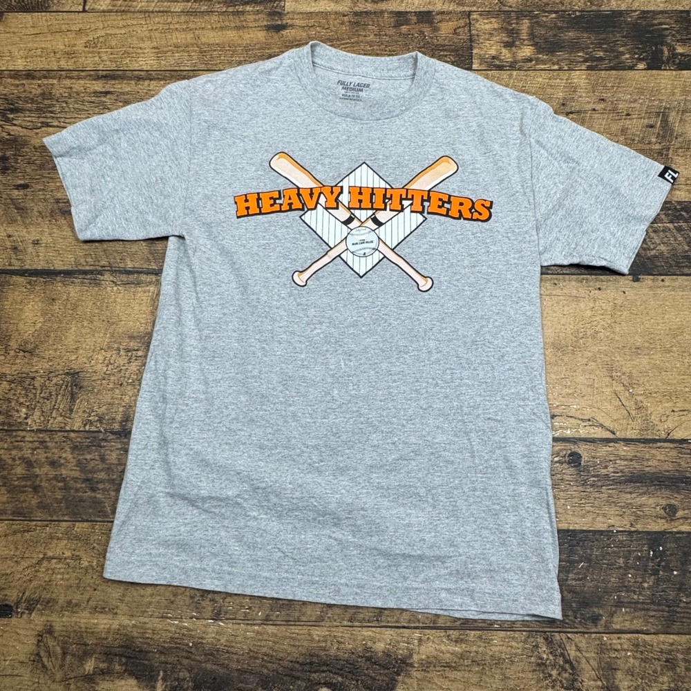 Fully Laced Houston Heavy Hitters Baseball Graphic T-Shirt USA Made Cotton‎ M